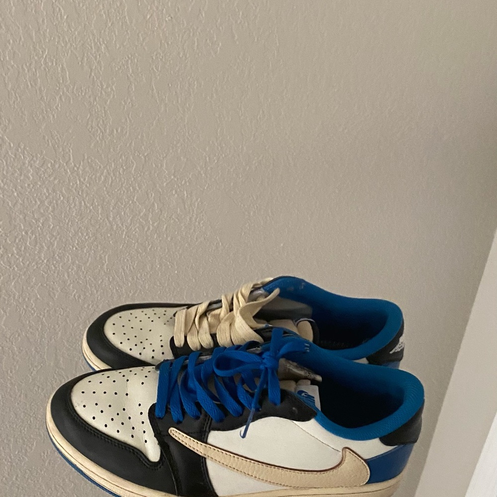 Men's Black and Blue Sneakers